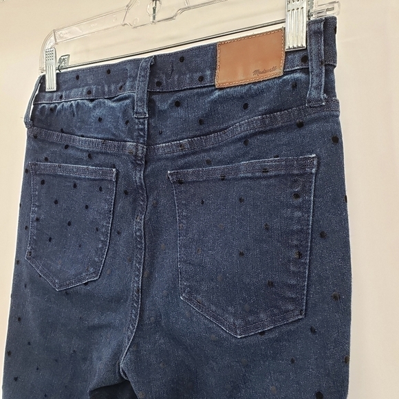 Madewell 9" Mid-Rise Skinny Jeans: Flocked Dots Edition - Picture 8 of 15
